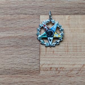 Vintage Sterling Silver Masonic Order Eastern Order Charm